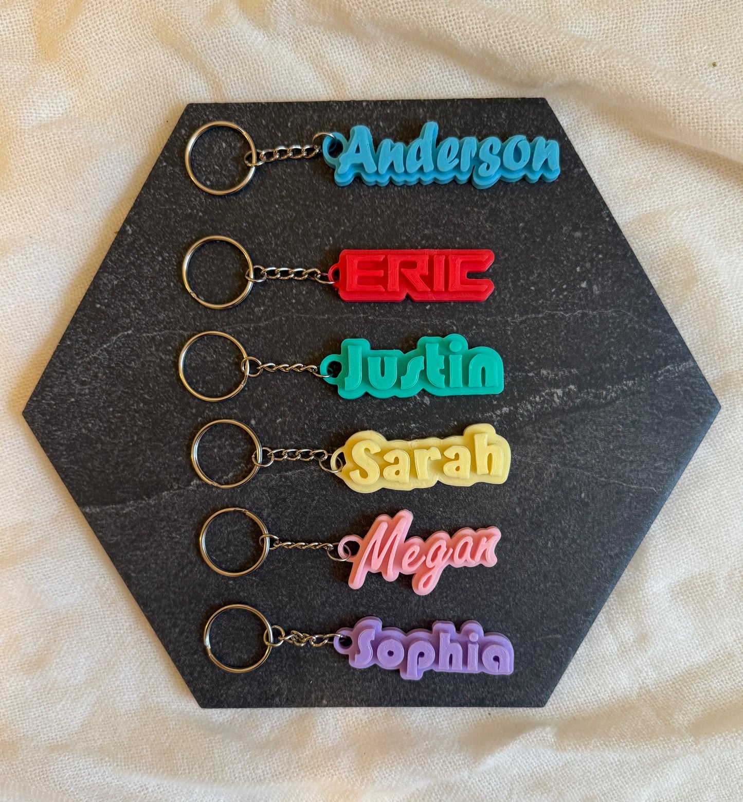 3D Printed Name Keychain