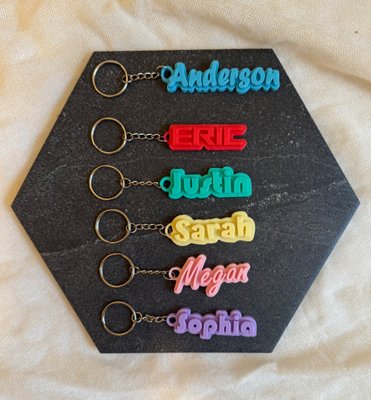 3D Printed Name Keychain